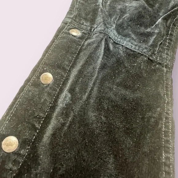 Toddler Girl Polo Jeans Co Ralph Lauren Black Velvet Button Flare Pants Size 4T - Picture 6 of 11